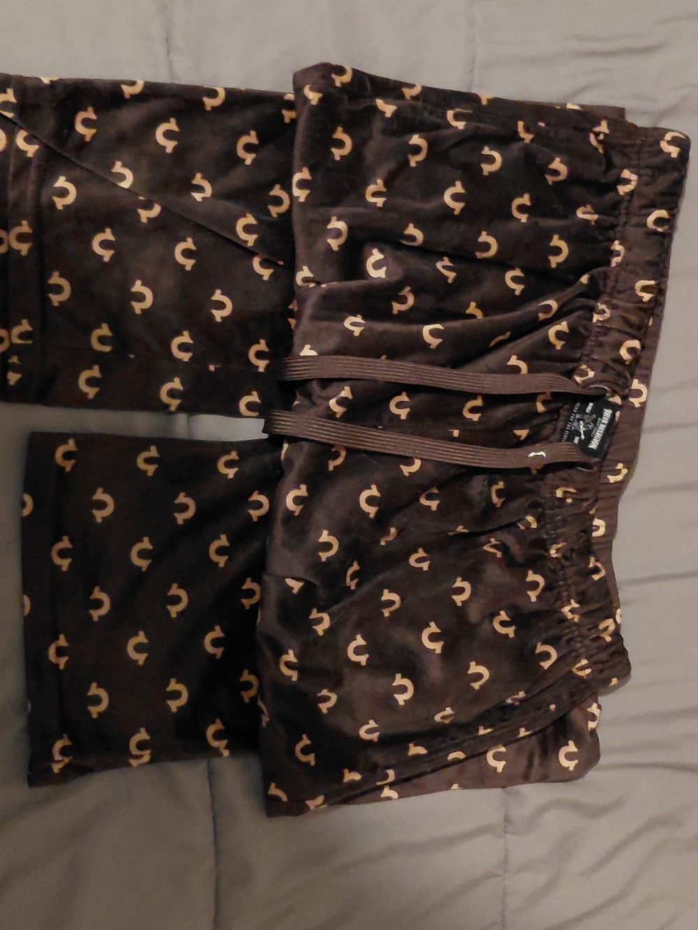 True Religion Brown Logo-Print Jogger Pants